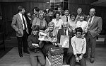 Barrhead News: Retiral of Gordon Ovens at Shank's Bowling Club, Barrhead. 1st April 1983.
