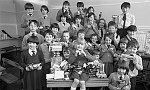 Flourish: St. John's Primary School, Uddingston with chocolate. 30th April 1983.