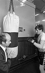 South Side News: Feature on boxer Dave Summers at the Summerston Road Baths Gym. 8th April 1983.