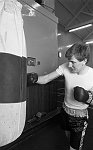 South Side News: Feature on boxer Dave Summers at the Summerston Road Baths Gym. 8th April 1983.