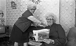 South Side News: Mrs Hannah and sister - Home Help of the Year winner. 16th April 1983.