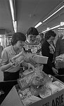 Barrhead News: Bag packing at Presto for John Wright fund. 30th April 1983.