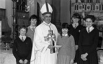 South Side News: Holycross Church presentation of cheque. 6th May 1983.