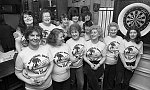 South Side News: Ladies Darts Team at Sou' Wester Bar. 7th May 1983.